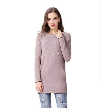 PK18A73HX Pullover Women Dress Cuello redondo Cashmere Sweater